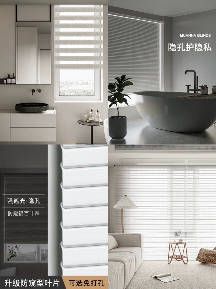 Roller blinds (White) x2, Furniture & Home Living, Home Decor, Curtains