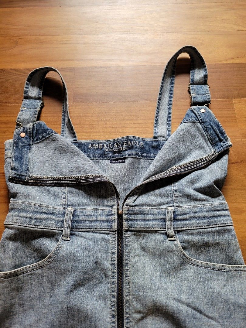 RRP 110 American Eagle Denim Overall Dress
