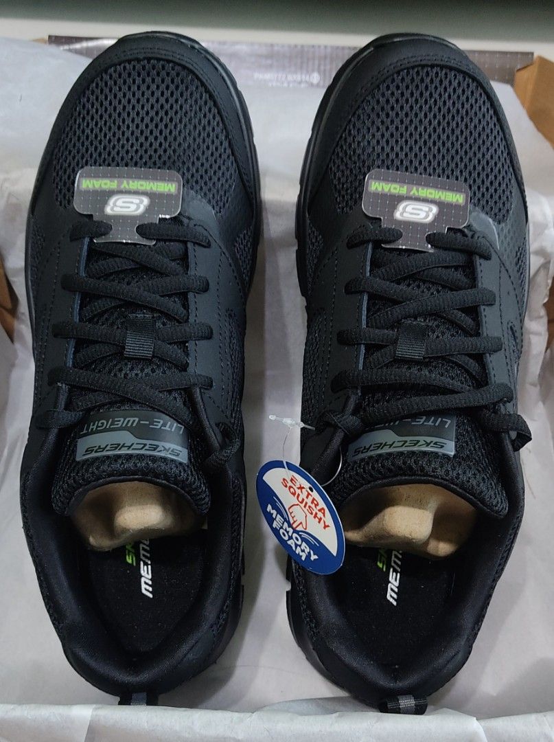 Skechers Men Sport Track Syntac Walking Shoes 232398 BBK US 9