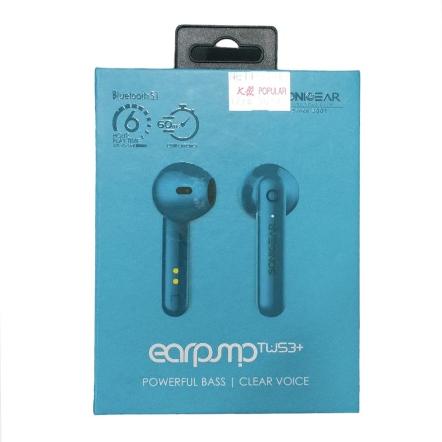 SonicGear Earpump TWS 3+ Bluetooth Wireless Earbuds, Audio