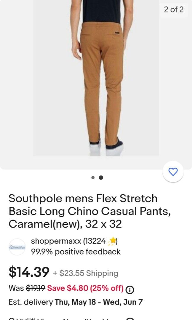 Southpole men's flex stretch basic long hot sale chino pants