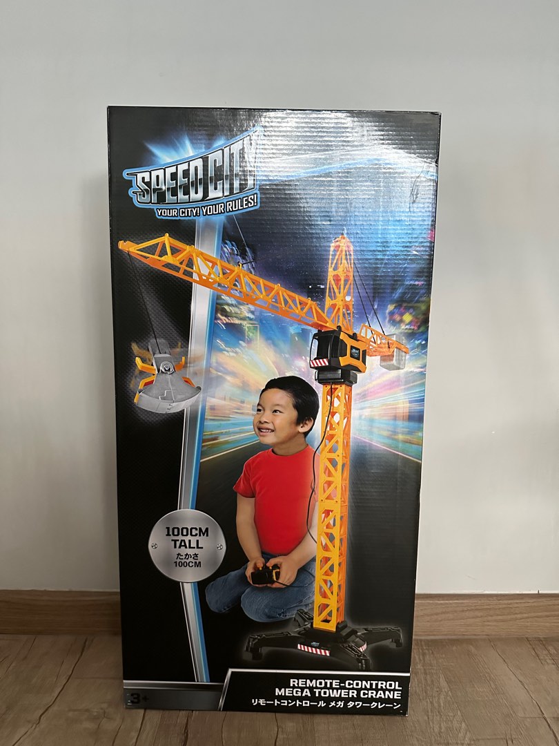Speedcity Remote control mega tower crane kids toy, Babies & Kids, Infant Playtime on Carousell