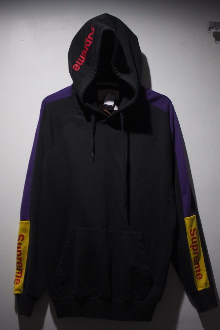 Yellow and purple supreme hoodie sale