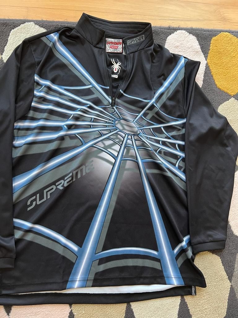 Supreme Spyder Web Half Zip Pullover, 名牌, 服裝- Carousell