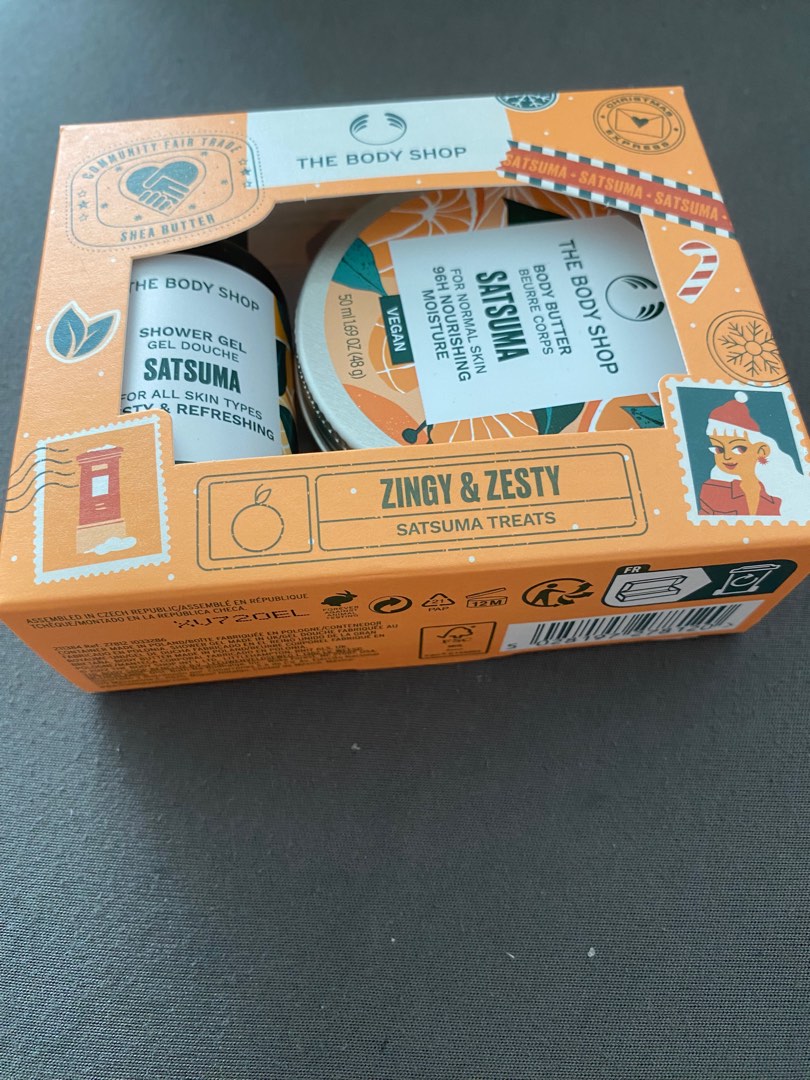 The body shop shower gel body butter satsuma, Beauty & Personal Care