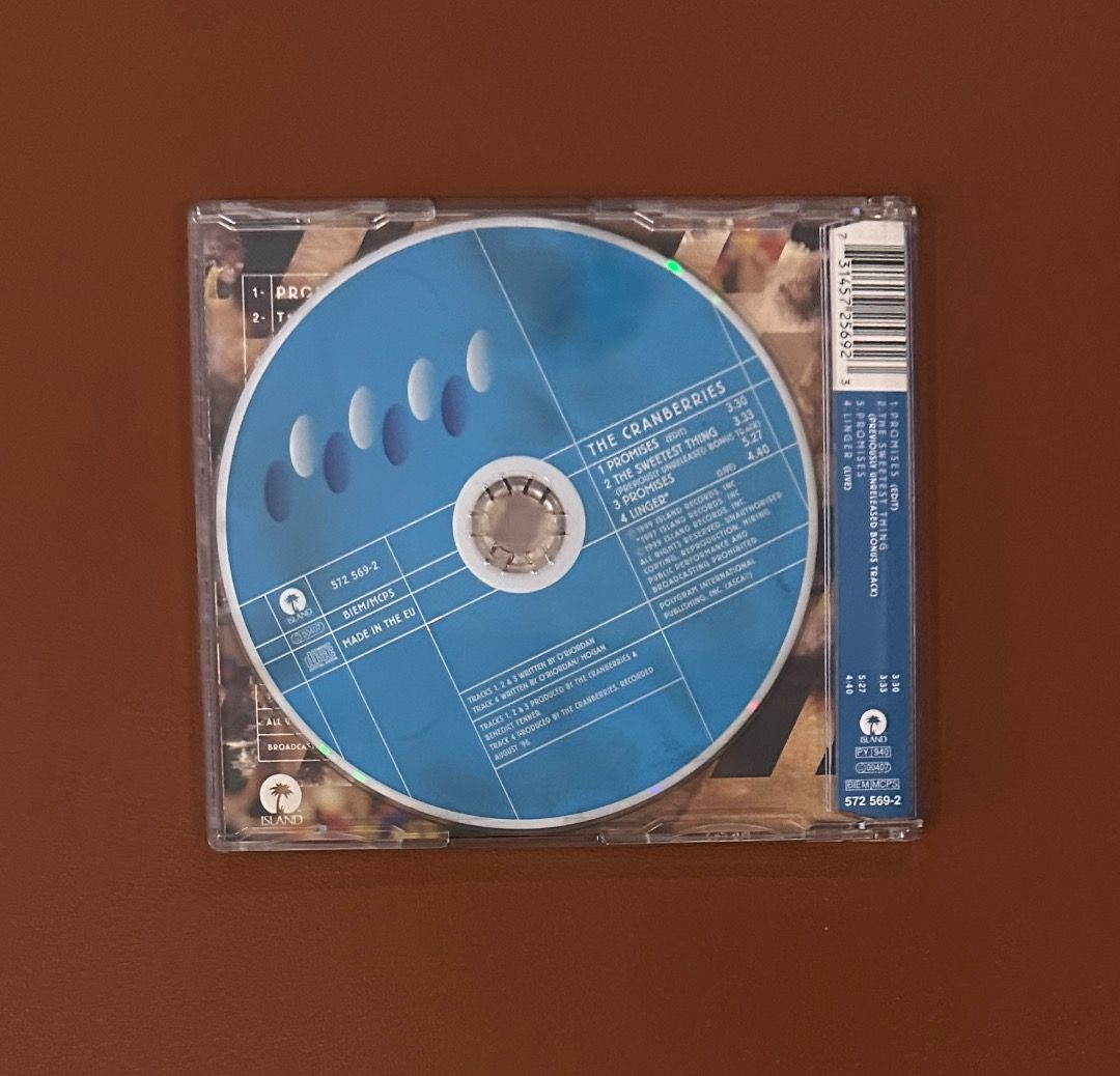 The Cranberries : Promises Max-Single CD (includes Linger) (Category: CDs & DVDs) located in San Juan City. Submitted by looneybin559 (Listing ID 1225274043, Image 2). Description: Lightly Used. Hard to Find CD. In Good Condition. Payment via G-Cash or Bank Transfer Only..