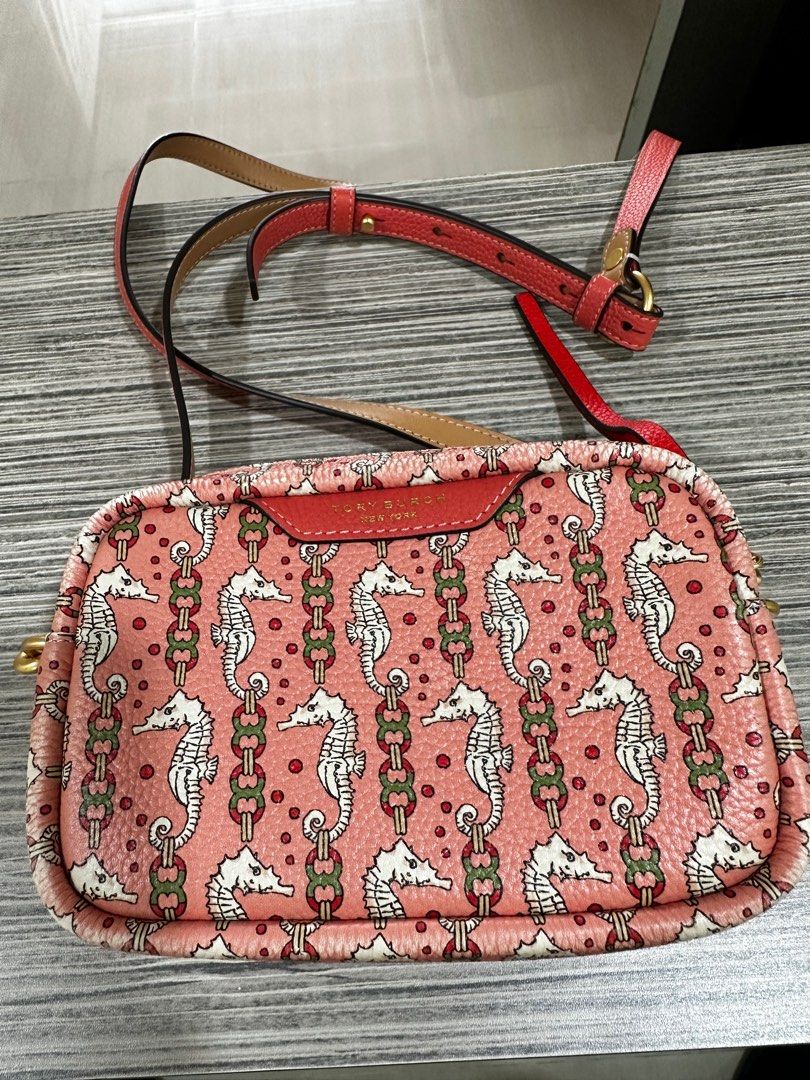 Tory Burch Perry Printed Mini Bag Pink Seahorse