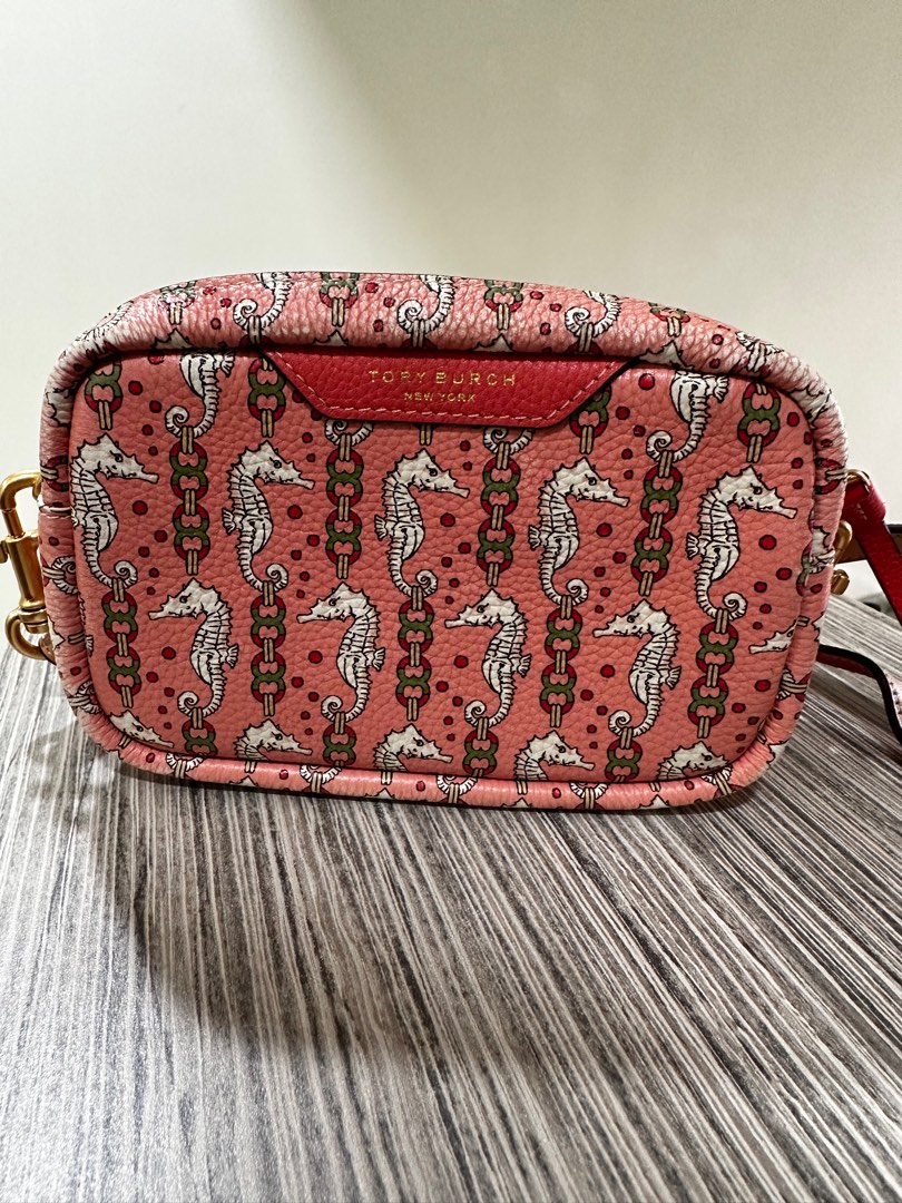 Tory Burch Perry Printed Mini Bag Pink Seahorse Women s Fashion