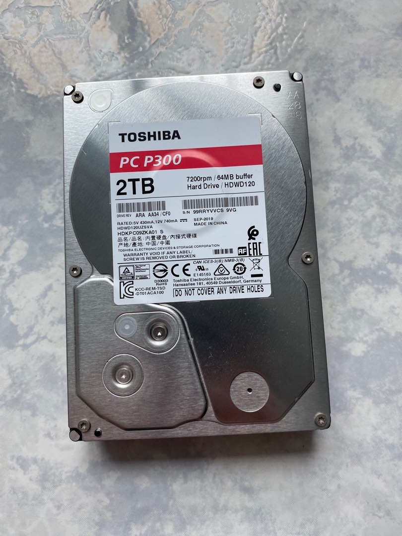 Toshiba 2TB HDD, Computers & Tech, Parts & Accessories, Hard Disks ...