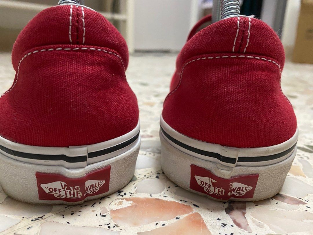 Vans slip on deals checkerboard flame skate shoe