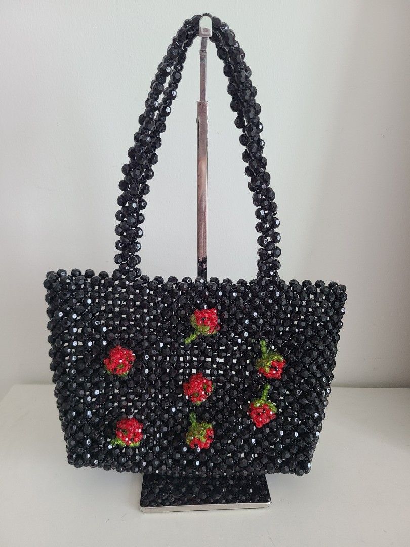 Vintage Handmade beaded bag, Women's Fashion, Bags & Wallets, Tote Bags