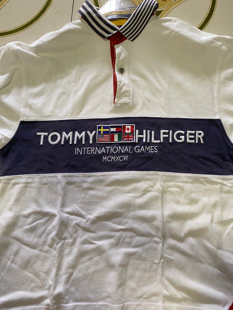 Vintage rare Tommy Hilfiger international games polo t, Men's Fashion ...