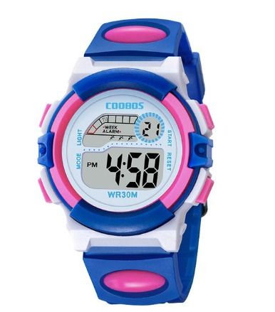 Waterproof Design Kids Watch Cute Pink Girl Digital Sports Led