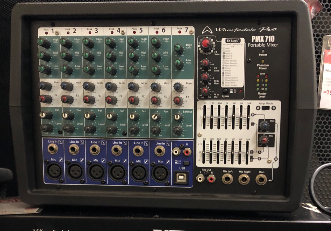 Wharfedale Pro PMX710 Power Mixer with USB Audio Interface, Audio