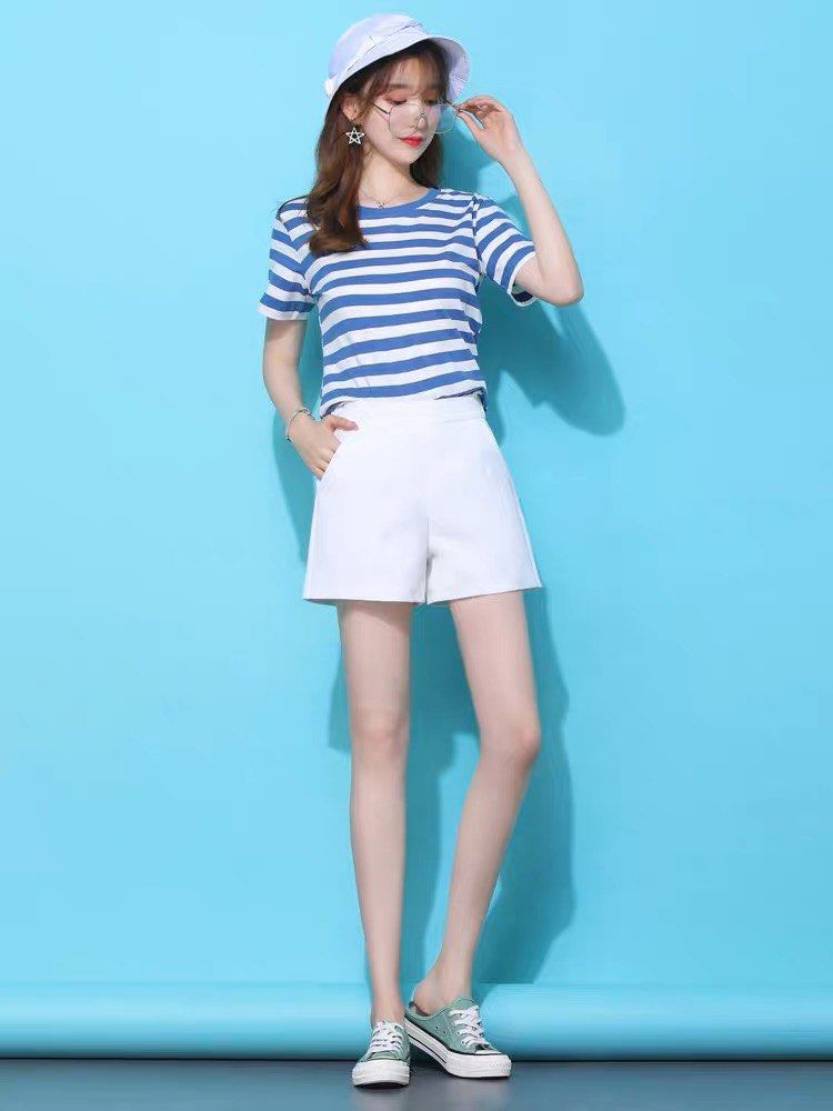 plus size white chiffon shorts Women s Fashion Bottoms Shorts