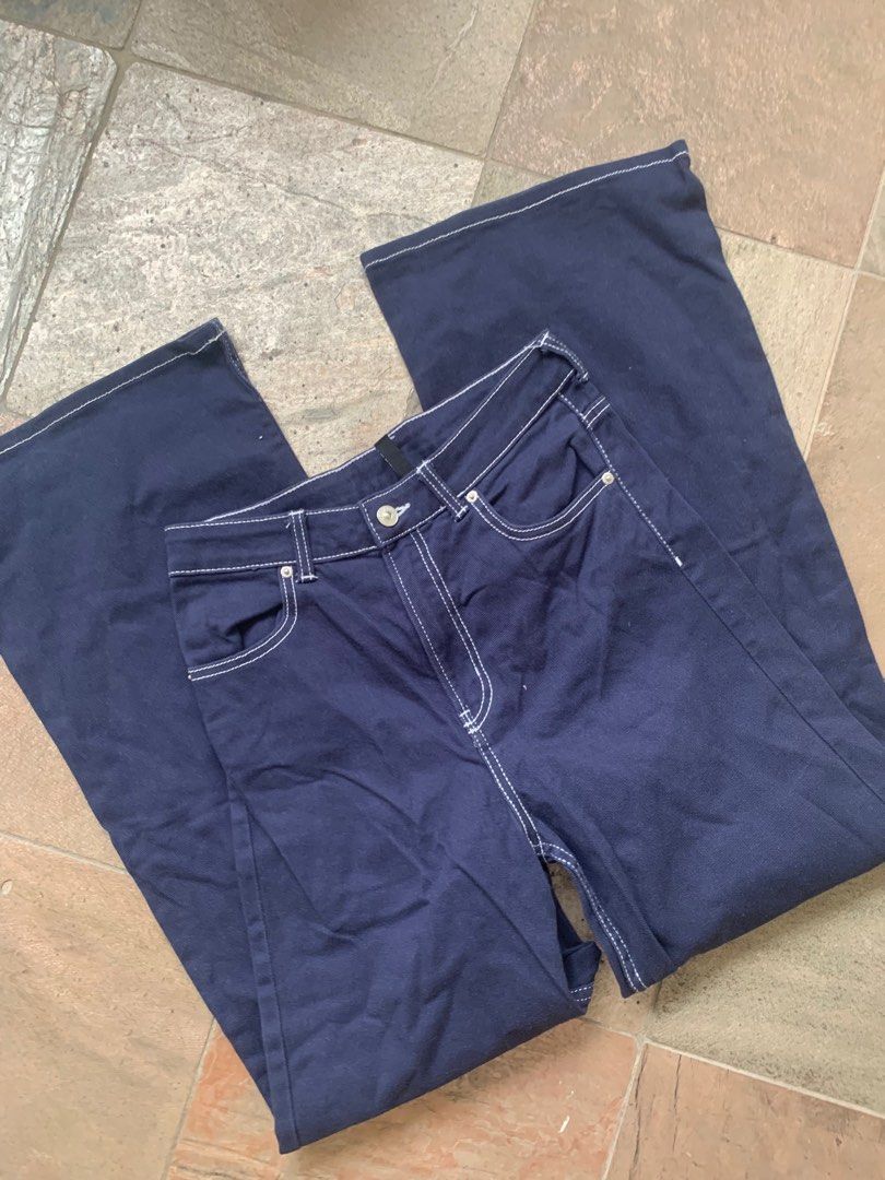 y2k wide legged jeans acubi, Men's Fashion, Bottoms, Jeans on Carousell