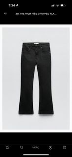 ZARA Cropped Flare Jeans