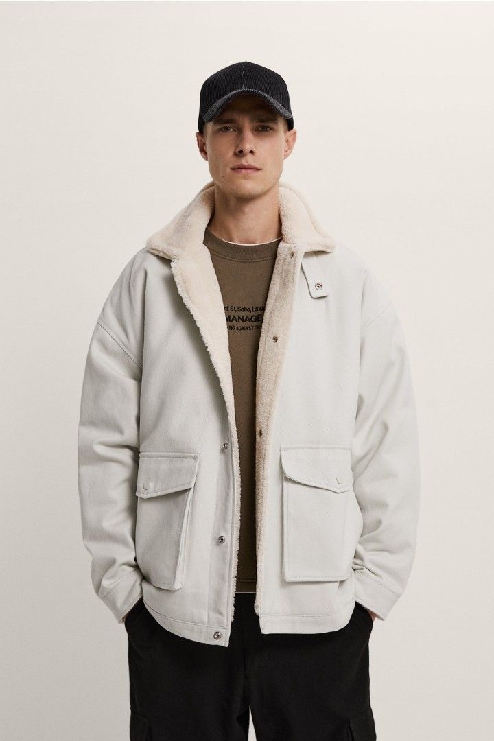 Zara mens shop double faced jacket
