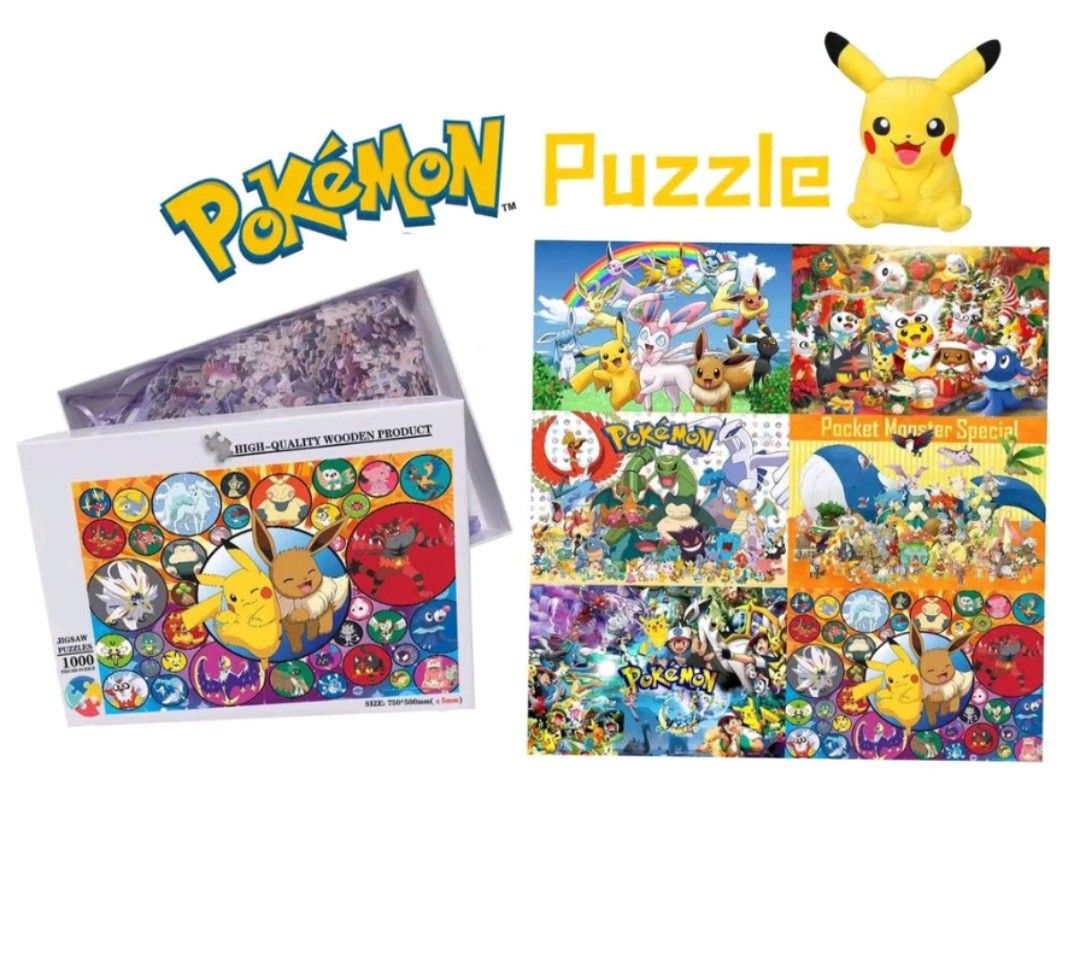 1000 Pieces Jigsaw Puzzle (Pokemon), Hobbies & Toys, Toys & Games on  Carousell