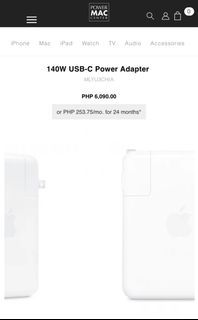 140W USB-C Power Adapter Macbook Pro Fast Charger
