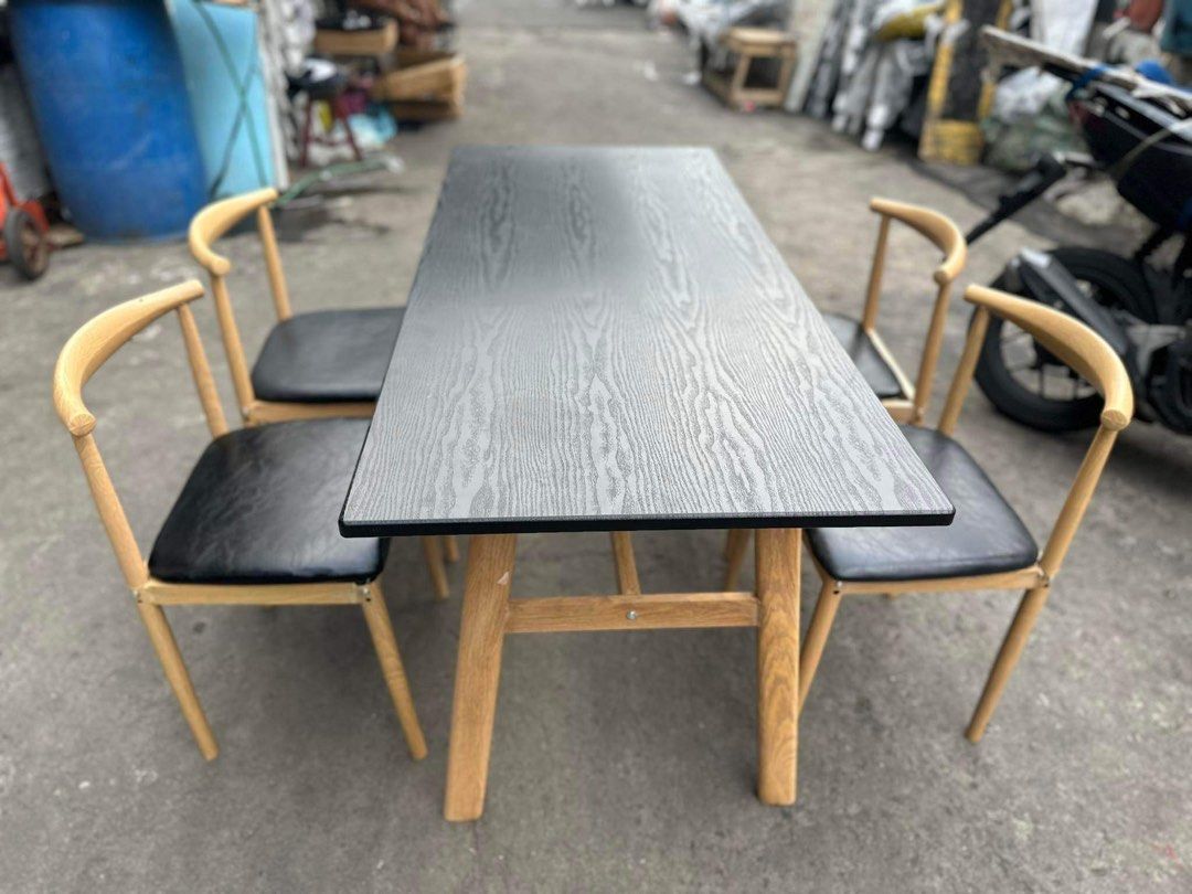 140x60 Black & Walnut Wood Table Set (Category: Tables & Sets) located in Taguig. Submitted by datsshengie (Listing ID 1225499646, Image 1). Description: .