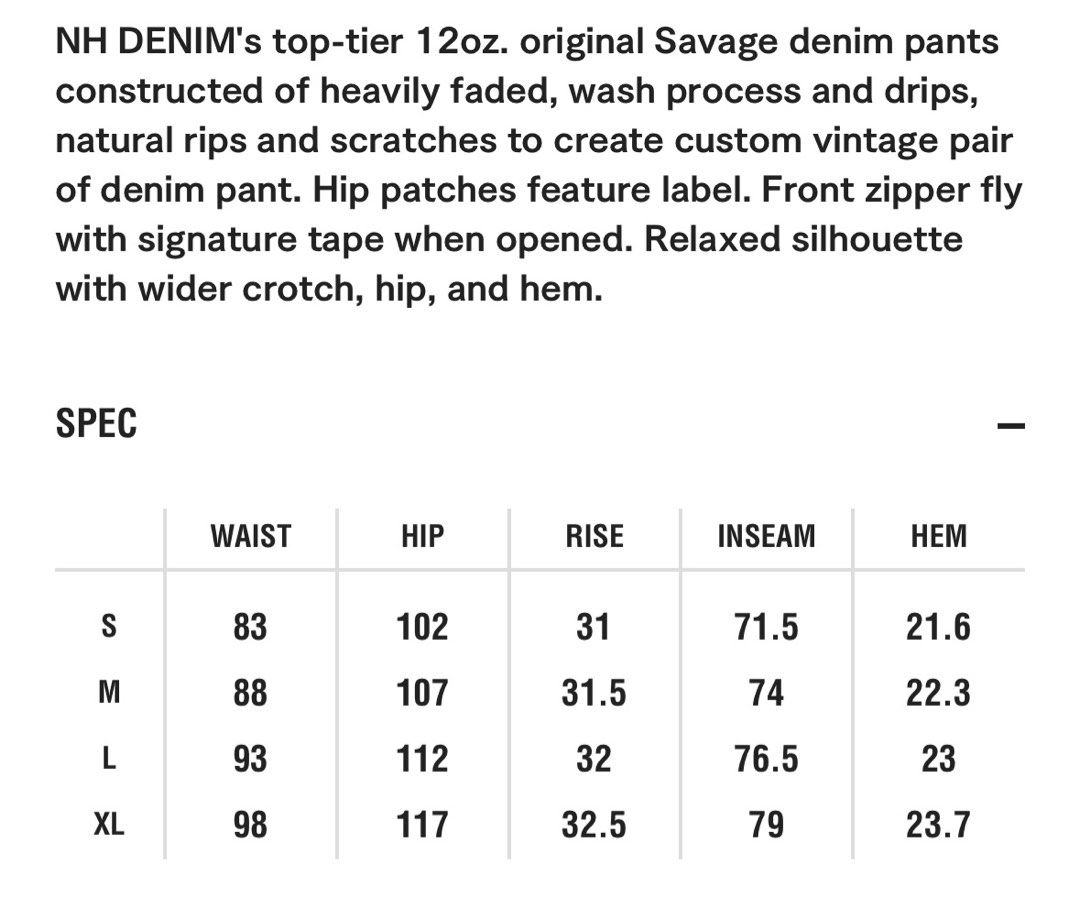 2023SS Neighborhood SAVAGE DENIM DP BASIC PANTS, 男裝, 褲＆半截裙