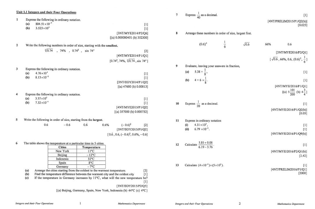 2023 sec 4 na nt math topical revision n level normal academic normal