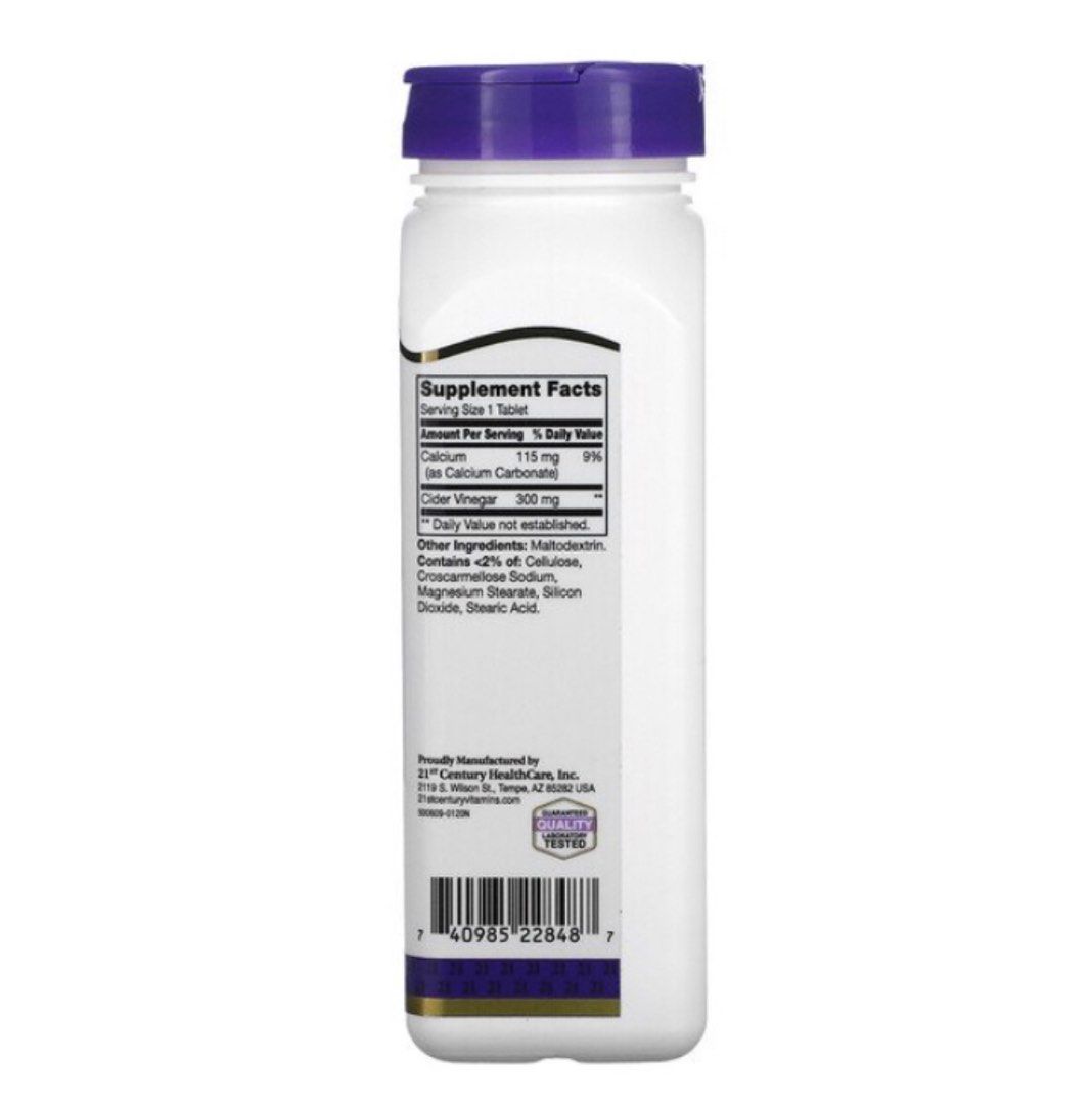 21st Century Apple Cider Vinegar 300mg 250 tablets expiry date 12/2023