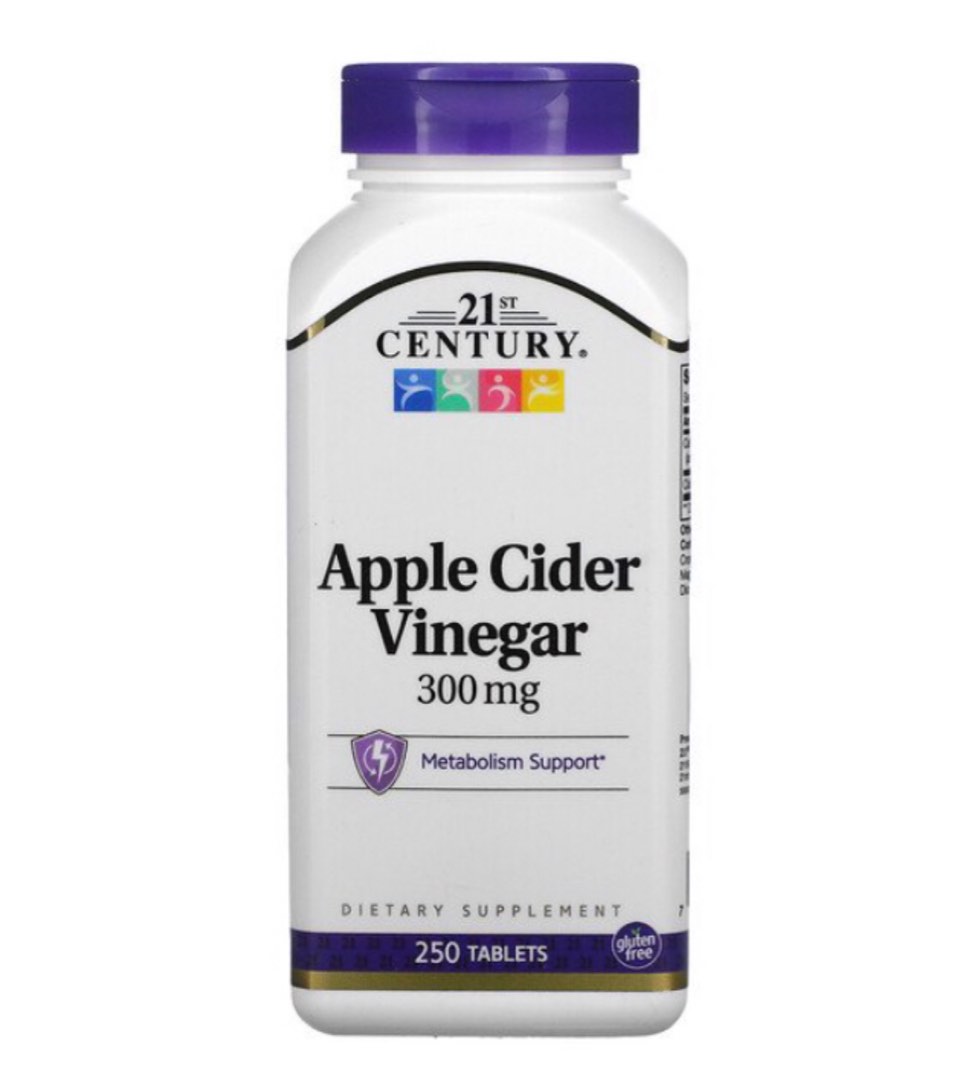 21st Century Apple Cider Vinegar 300mg 250 tablets expiry date 12/2023, 健康及營養食用品, 健康補充品, 健康補充品