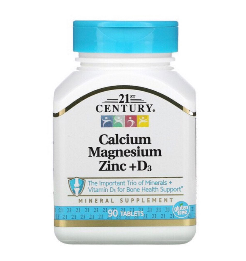 21st Century Calcium Magnesium Zinc + D3 90 tablets expiry date 02/2025