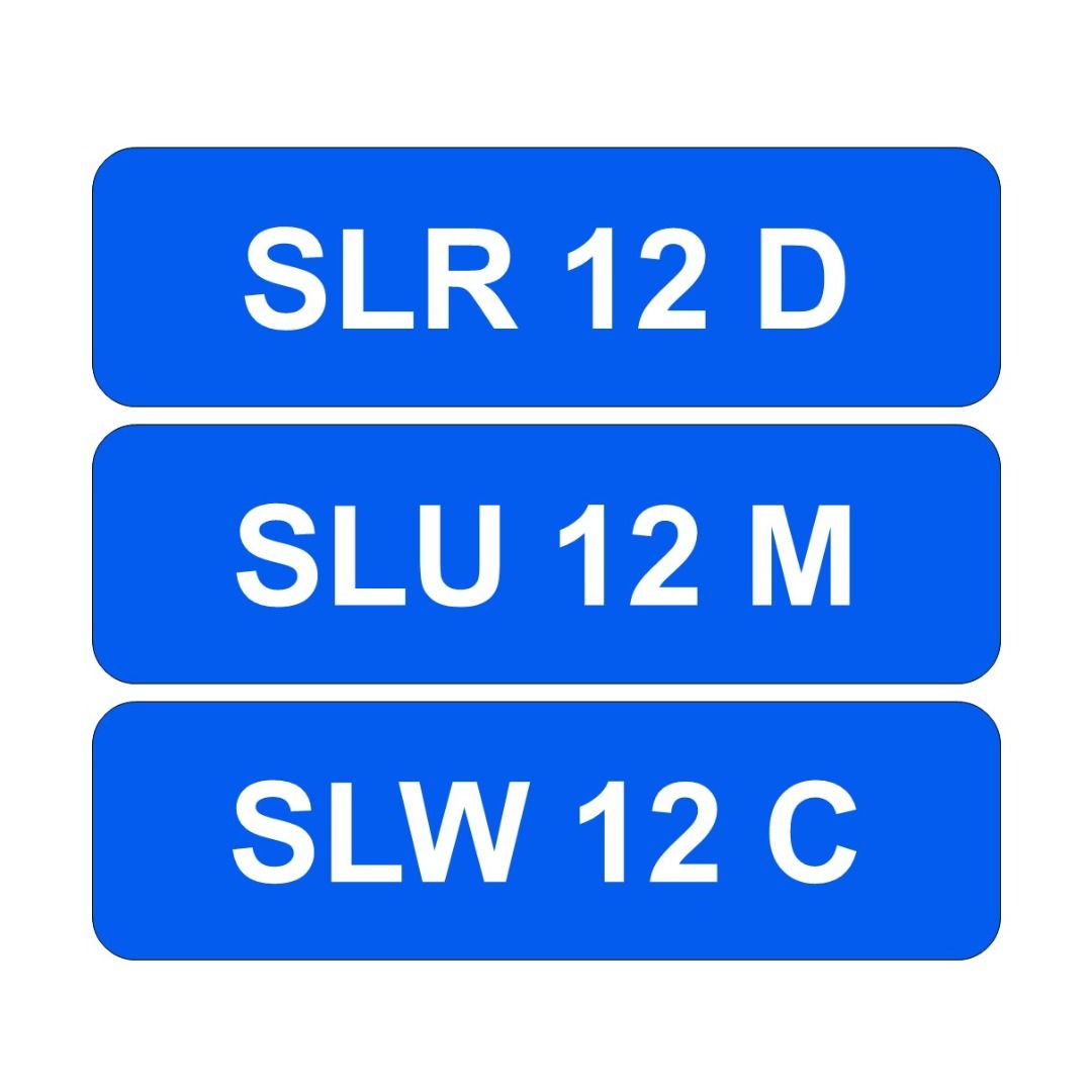 2 Digit Car Number Plate for Sale 12, Car Accessories, Car Plates on