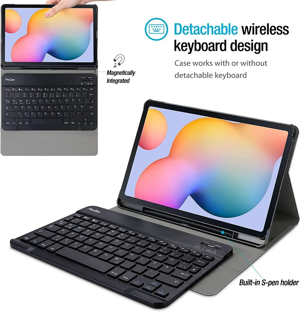 3007) PROCASE KEYBOARD CASE FOR GALAXY TAB S6 LITE 10.4 INCH 2022 2020 ...