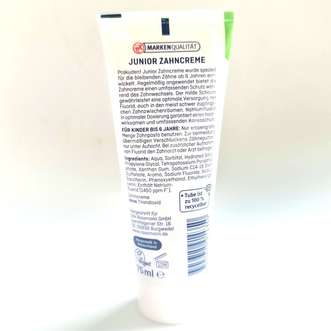 [75g] Prokudent Junior 6+ mint flavour toothpaste(Made in Germany