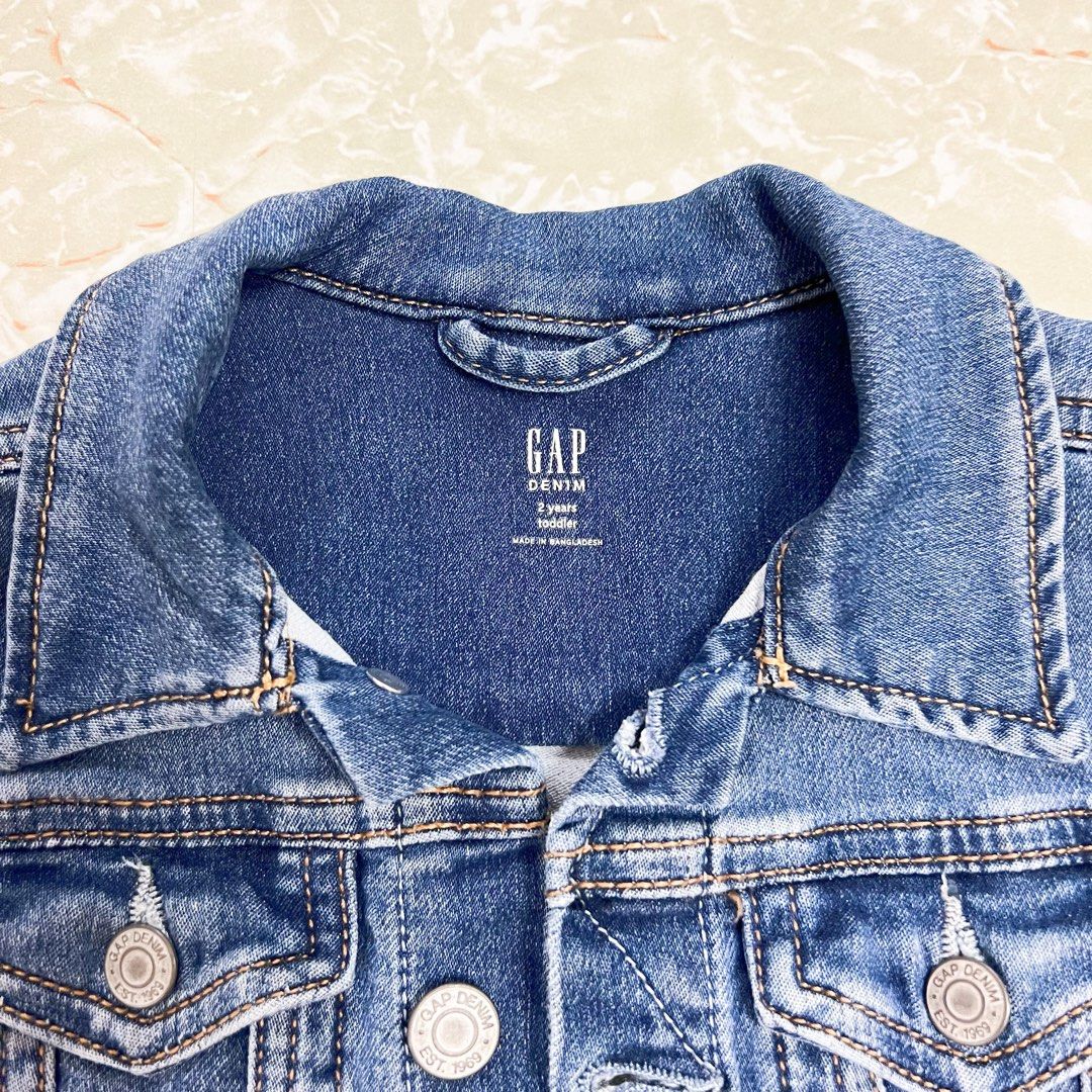 9成新* Baby Gap 牛仔褸2歲Toddler 童裝Denim Jacket, 兒童＆孕婦用品