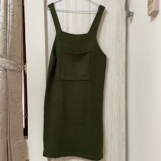 [二手] 軍綠色針織吊帶裙