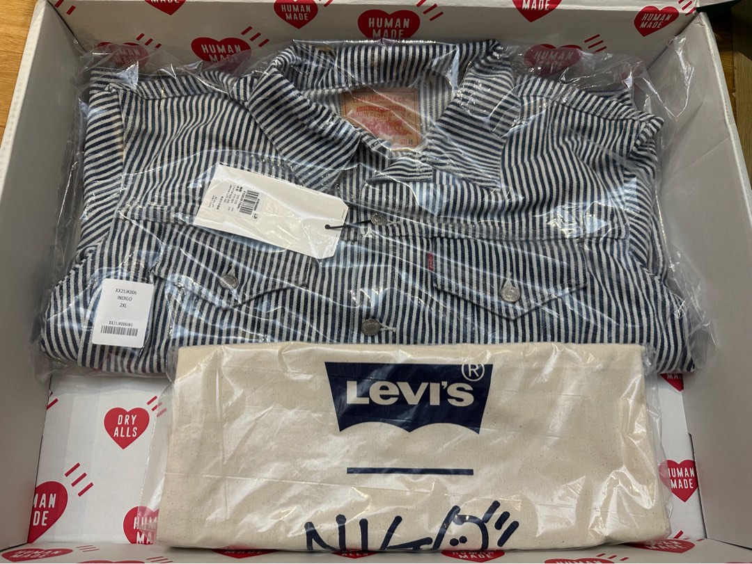 現貨human made LEVI'S× NIGO 557XX HICKORY STRIPE TRUCKER JACKET