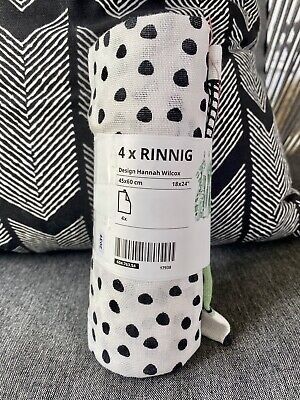 RINNIG Dish towel, white/green/patterned, 18x24 - IKEA