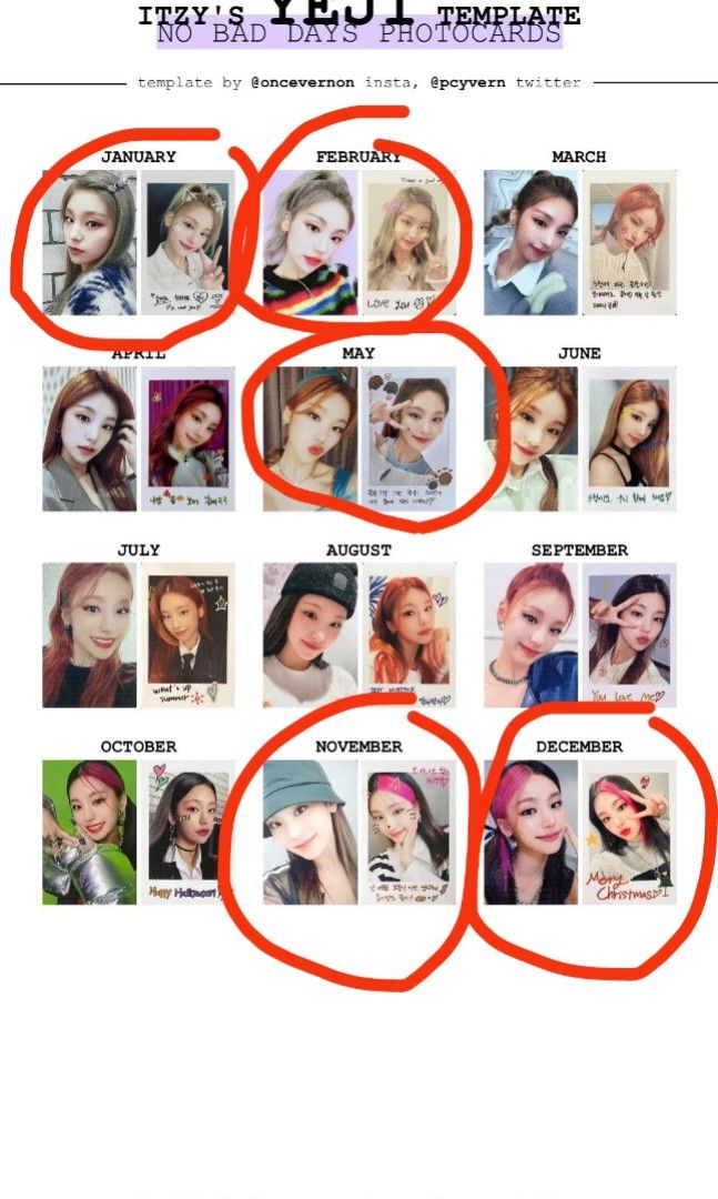 itzy nbd 1〜12月 セット ITZY no bad days NBD(ITZY No Bad Days Monthly Kit October