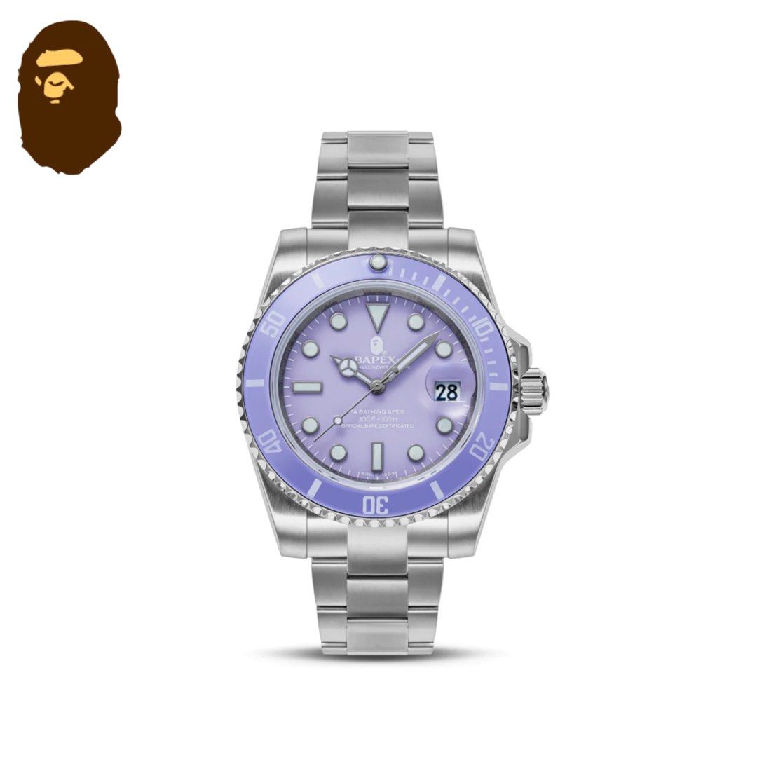 2022最新のスタイル BAPE BAPEX® TYPE1腕時計 紫 - 時計