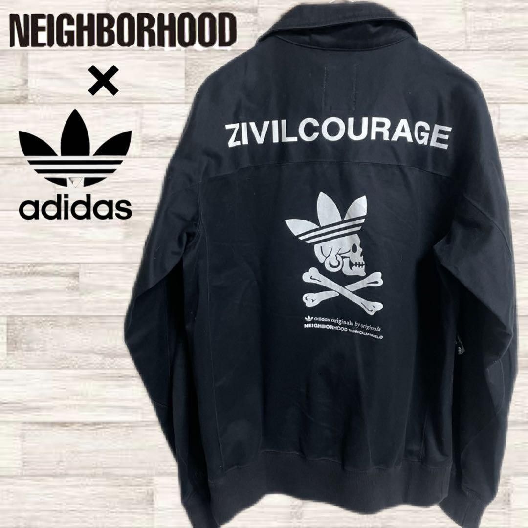 adidas ObyO KZK by NEIGHBORHOOD ZIVILCOURAGE 三葉草皇冠骷髏頭拉鍊外套