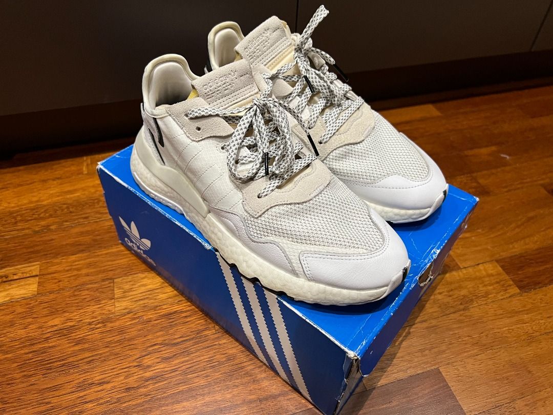 Adidas original 2025 nite jogger white