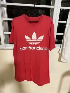 Adidas red san francisco t-shirt