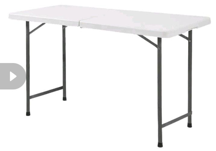 Adjustable Height White HPE Foldable Table, Furniture & Home Living ...