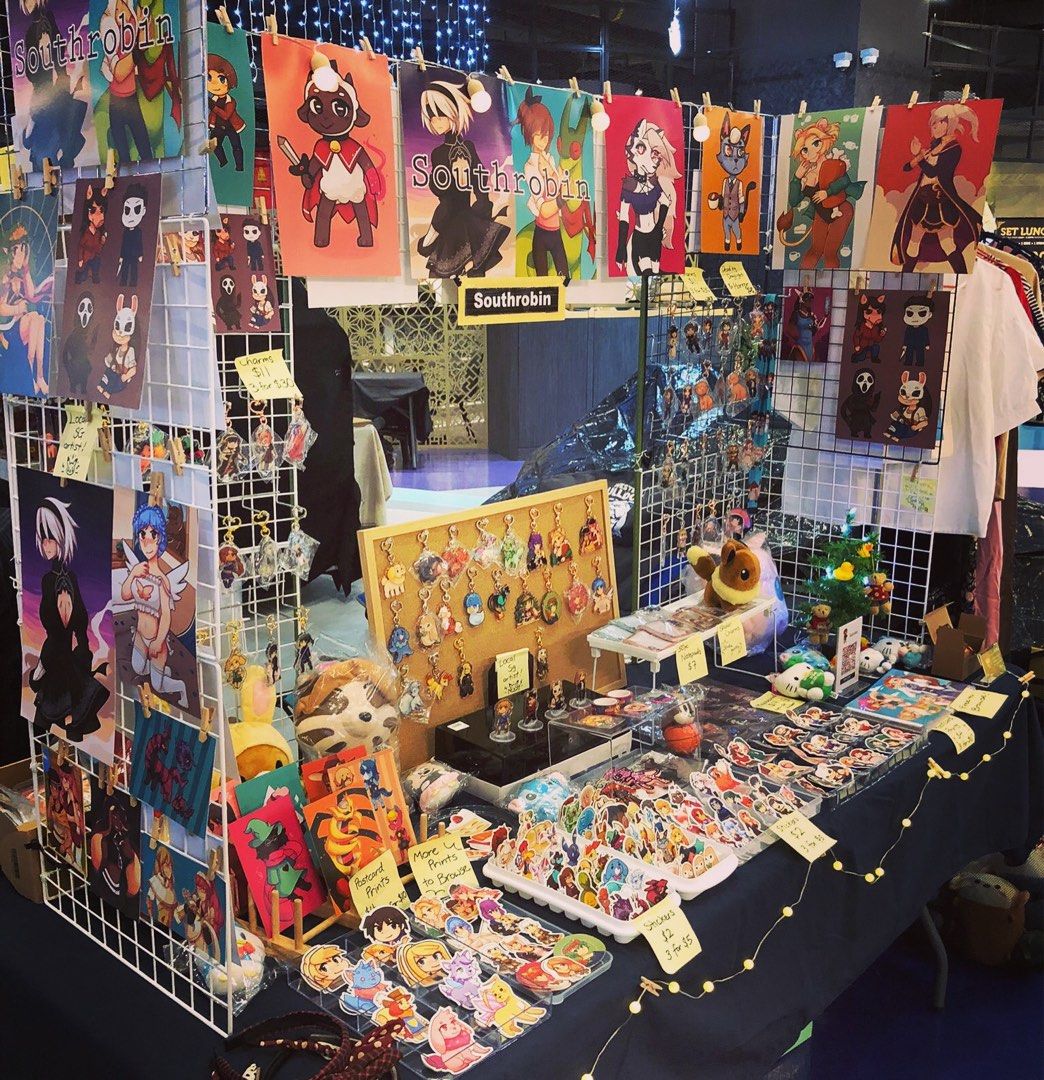 Anime Manga Art Booth today & tmr Katong Sq Vintage Market! Fan Merch