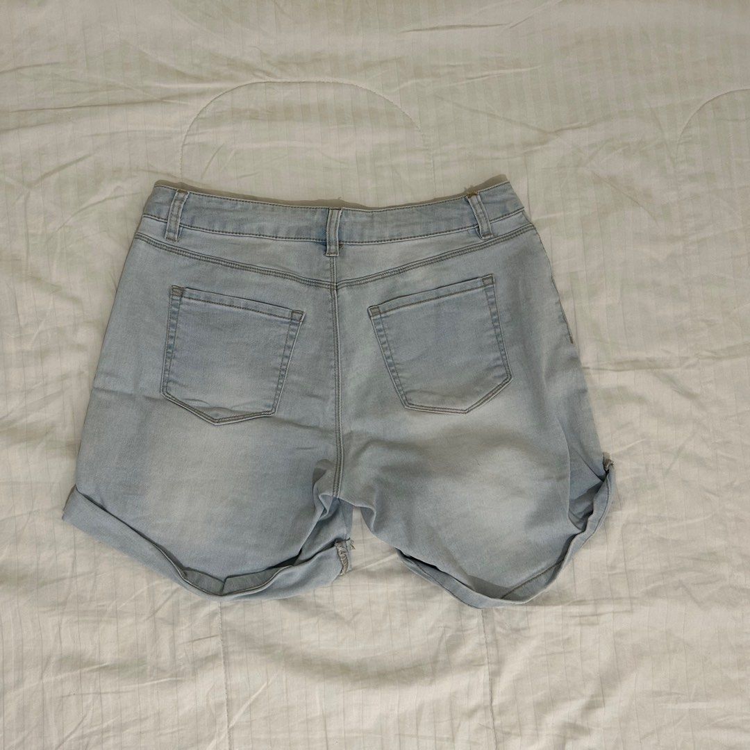 Anna Acid Wash Elastic Shorts