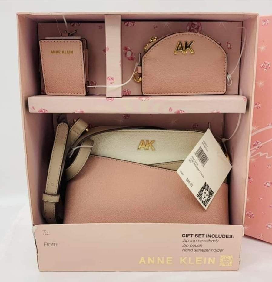 Anne Klein Dome CrossBody Bag with Pouch and Sanitizer Holder