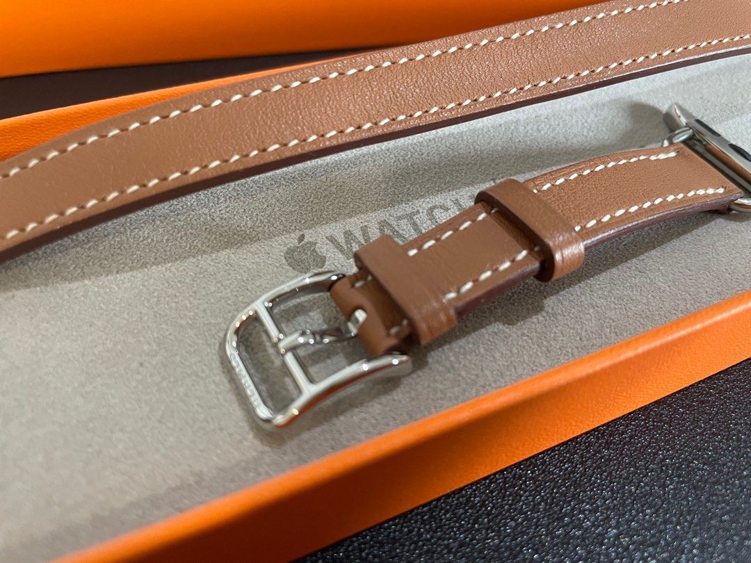 Apple Watch Hermès - 41mm Rose Azalée Swift Leather Attelage