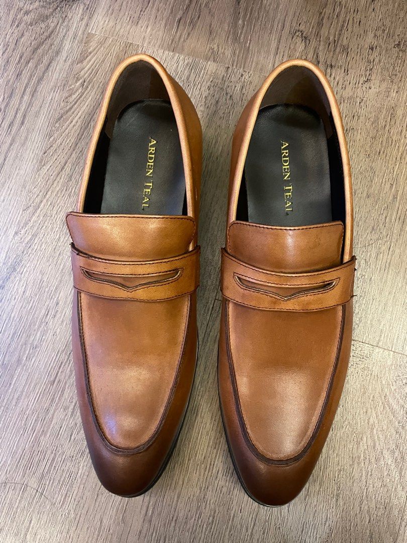 Mens cognac new arrivals penny loafers