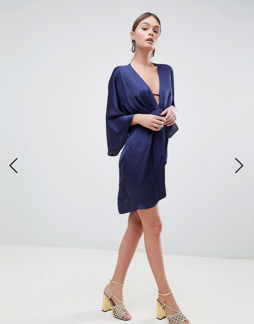 Plunge kimono dress hot sale