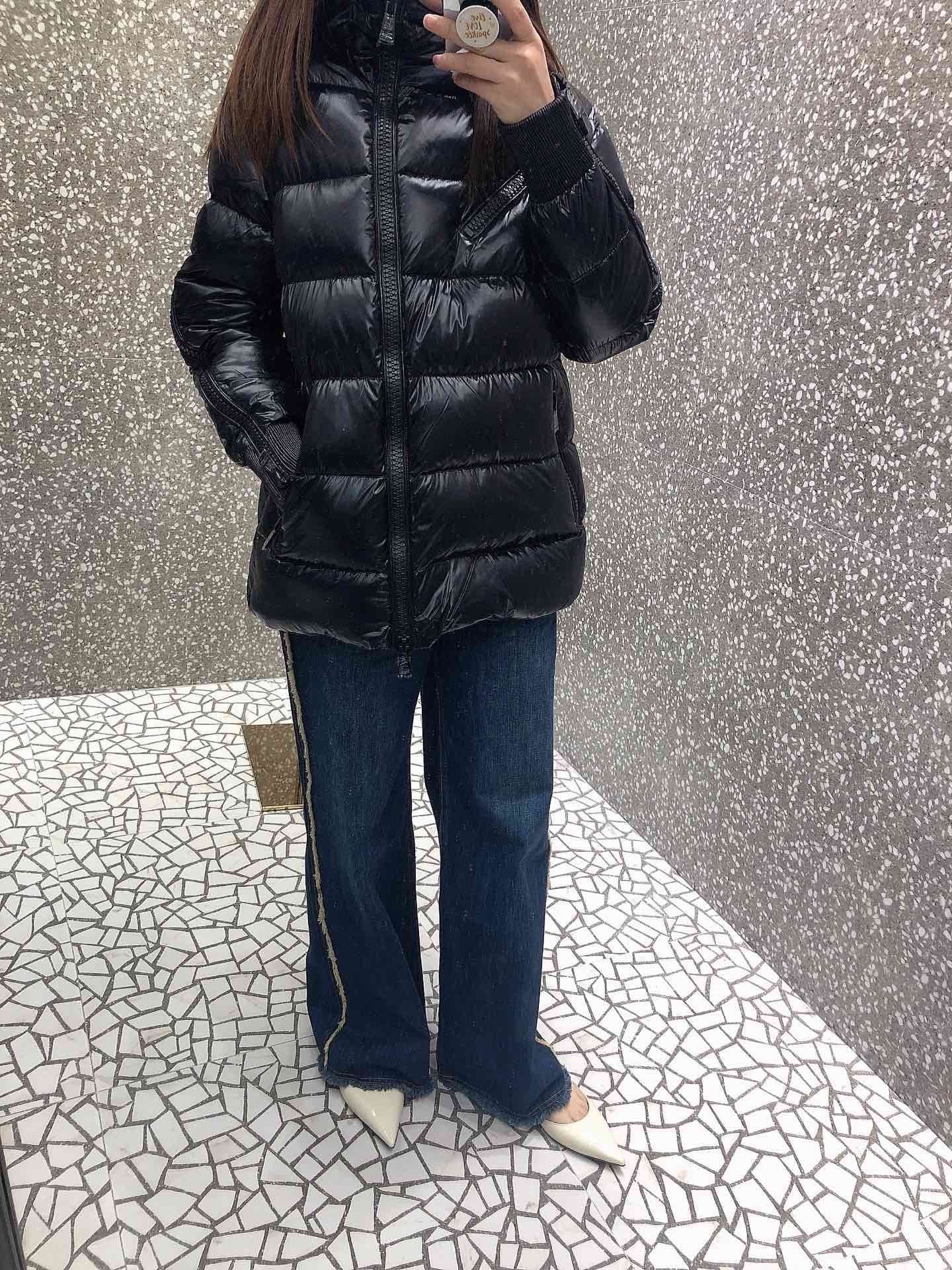 Authentic Moncler All Black Cape Down Jacket